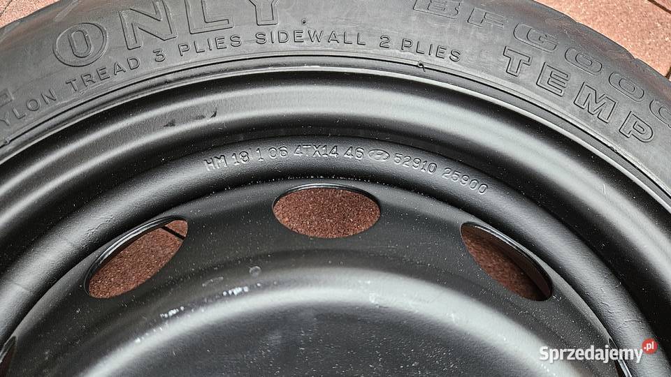 KOŁO DOJAZDOWE 11570 R14 4x100 ET46 HYUNDAI Wrocław sprzedam
