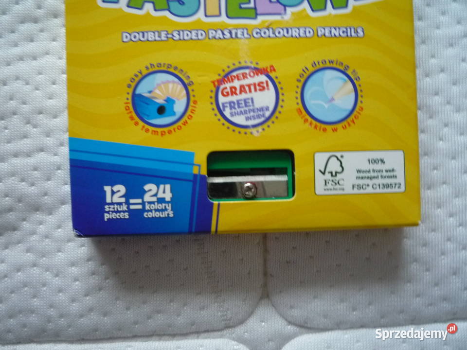 Astra Kredki ołówkowe dwustronne pastelowe 24