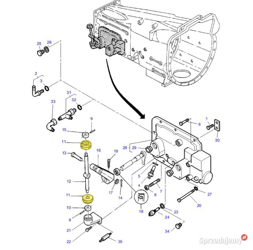 Osłona gumowa wybieraka skrzyni biegów MF podlaskie Białystok