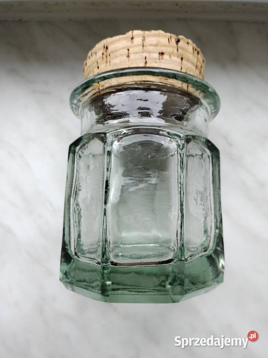 Gruby słoiczek z pokrywką korkową vintage Choszczno sprzedam