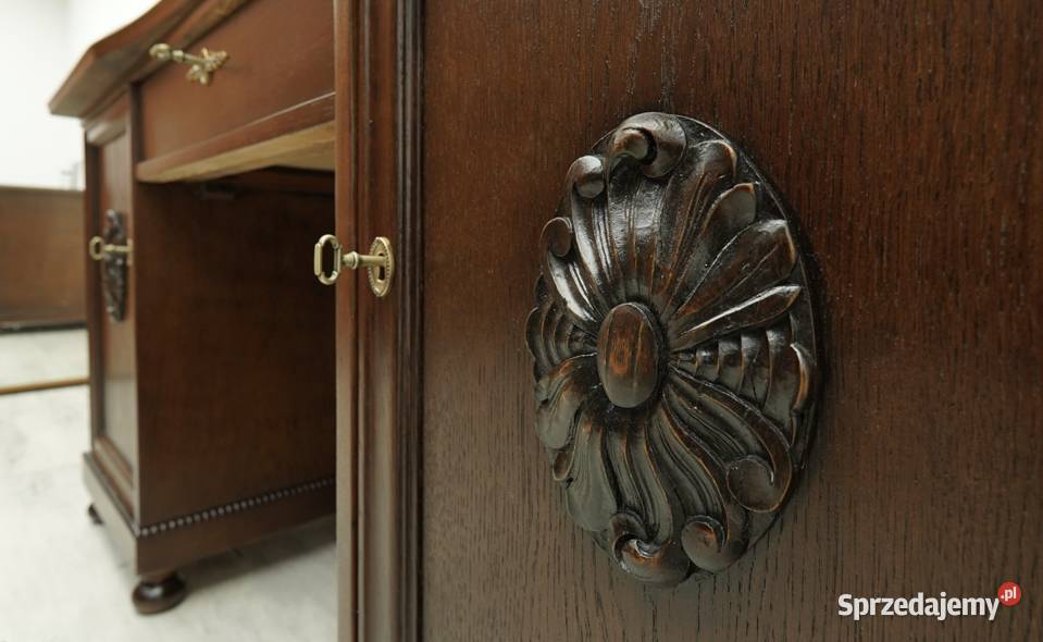 Antyczne biurko z lat 20tych w stylu secesyjnym Jerka
