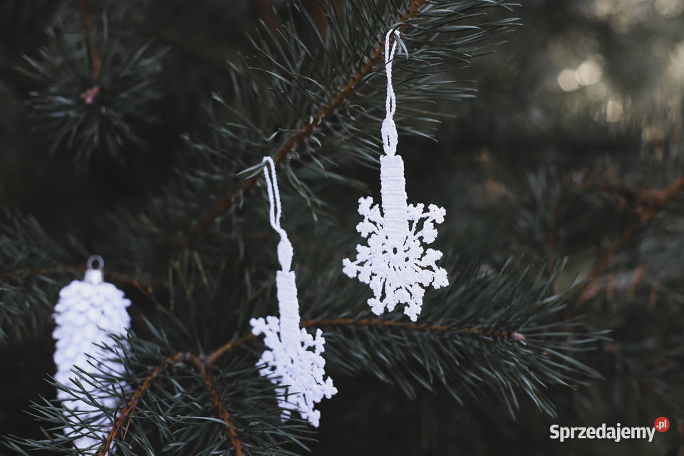 Ozdoby szydełkowe na choinkę