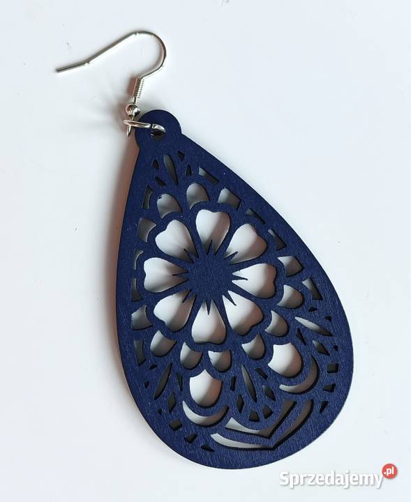 Nowe kolczyki drewniane kropelki śląskie Katowice