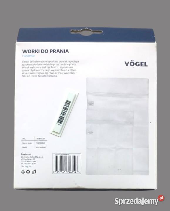 Vogel dwa worki do prania i suszenia Chrzanów