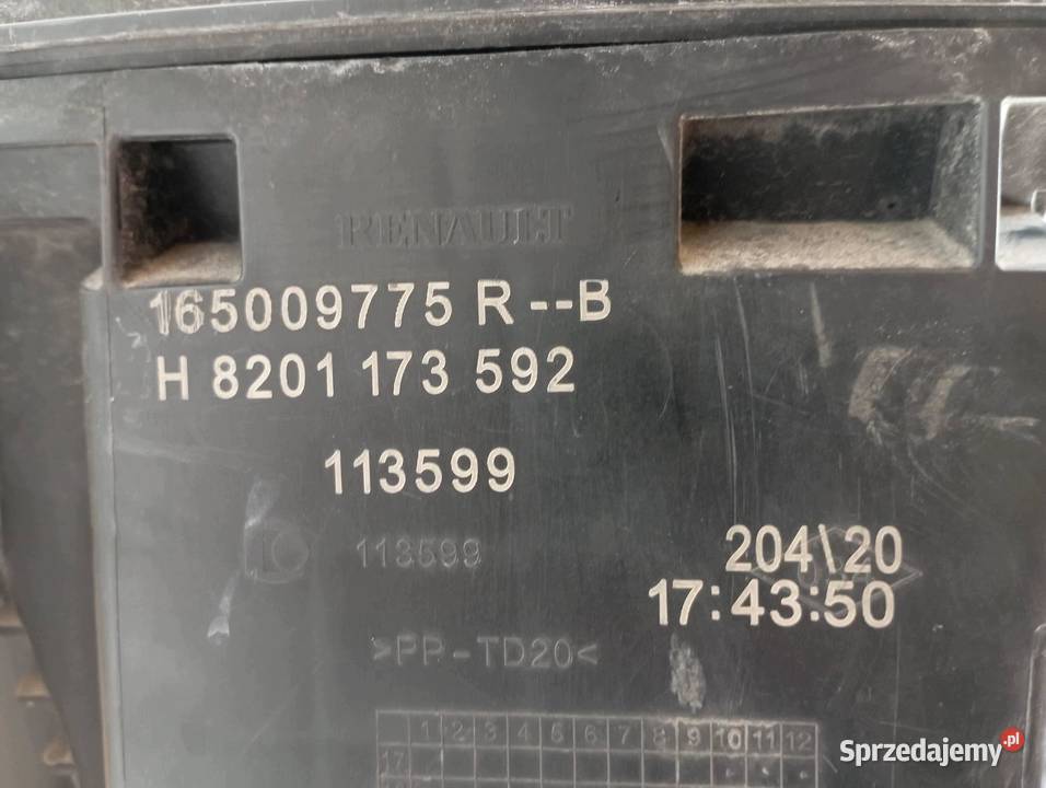 OBUDOWA FILTRA POWIETRZA 165009775R Dacia Lodgy