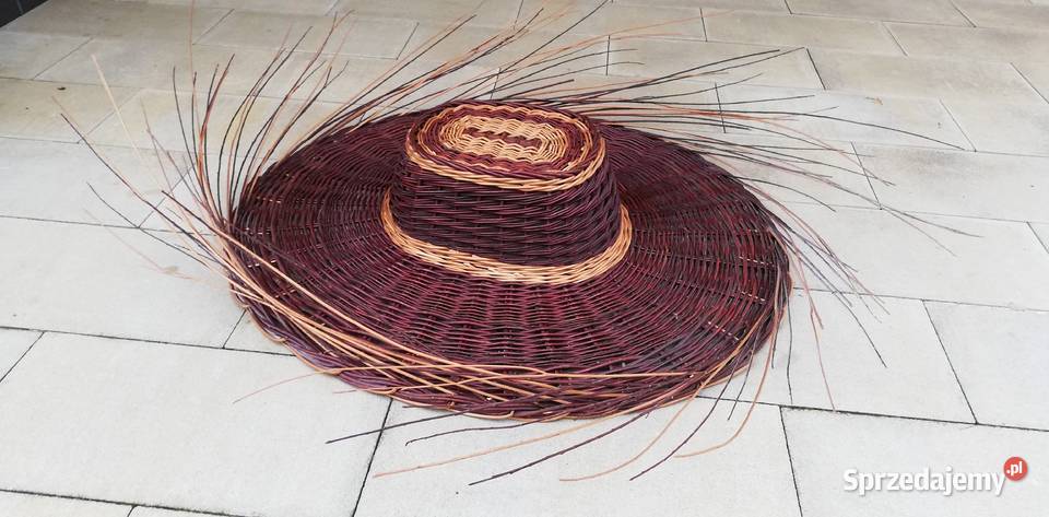 Kapelusz sombrero na ścianę duży wiklina rattan Garwolin sprzedam