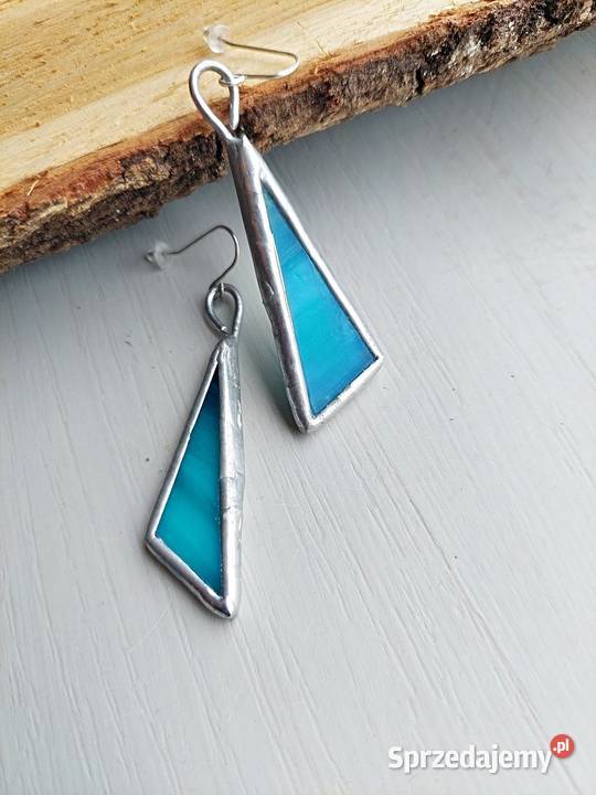 kolczyki turkus szkło witrażowe Piekary Śląskie sprzedam