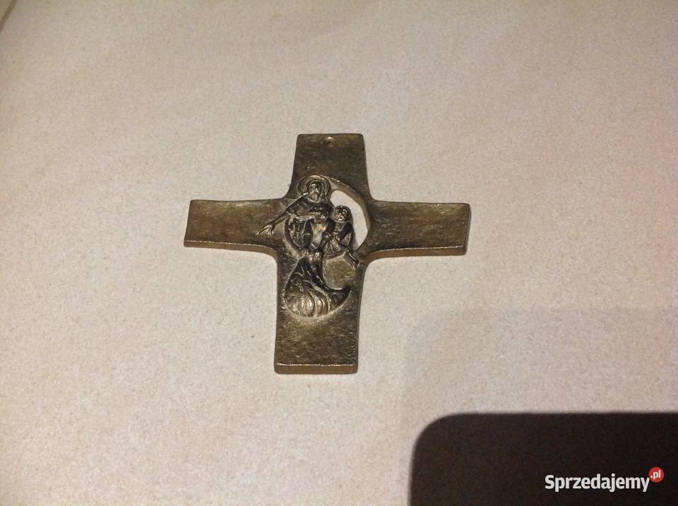 Krzyż Płaskorzeźba z Brązu Krucyfiks Jezus z lubuskie Nowa Sól