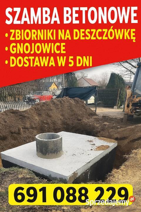 SZAMBA betonowe 4m3 5m3 6m3 Najszybsza dostawa w Toruń