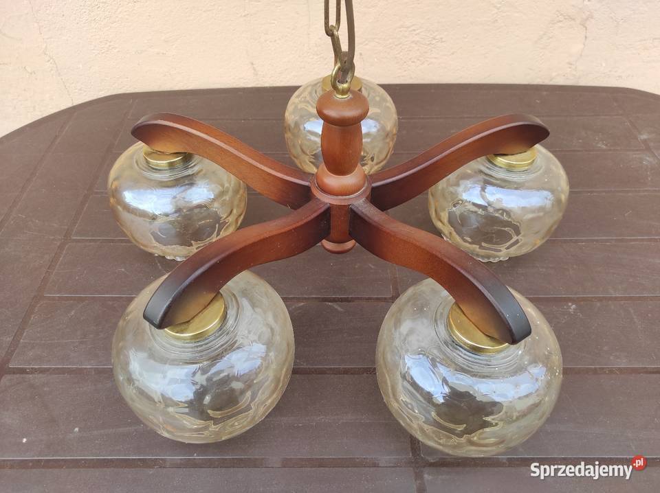 Lampa żyrandol stara prl Schodnia