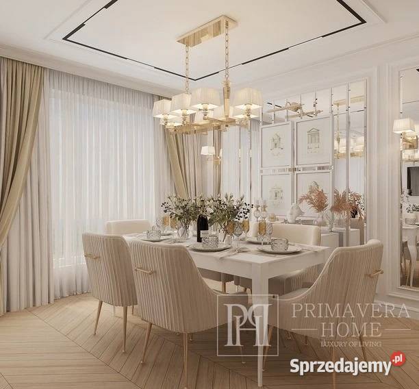 Krzesło glamour beżowe złote tapicerowane 57cm mazowieckie Warszawa