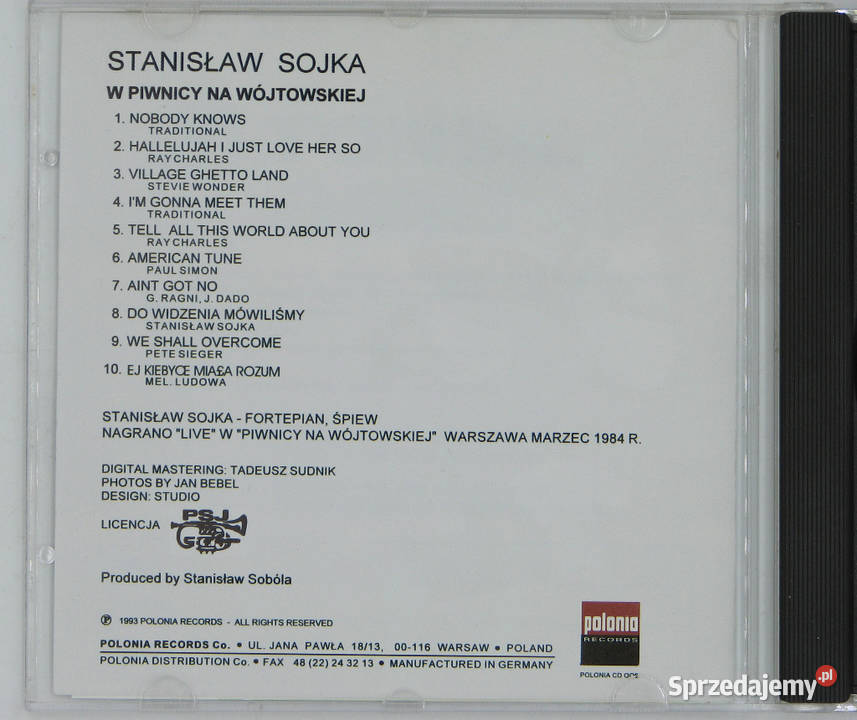 CD STANISŁAW SOJKA W piwnicy na Wójtowskiej Cielądz