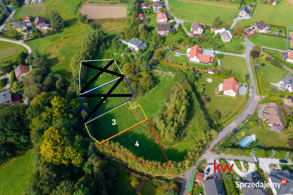 Działka 1208m2 BielskoBiała Księżycowa asfalt Bielsko-Biała