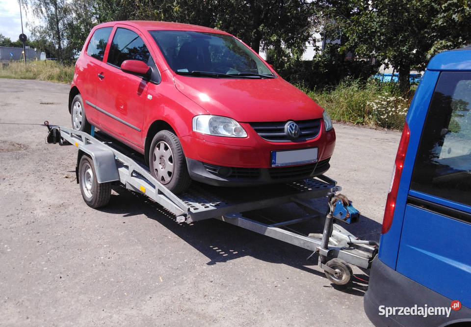 Wynajem przyczepa laweta DMC 1300 na kat B Wynajem pojazdów Poznań