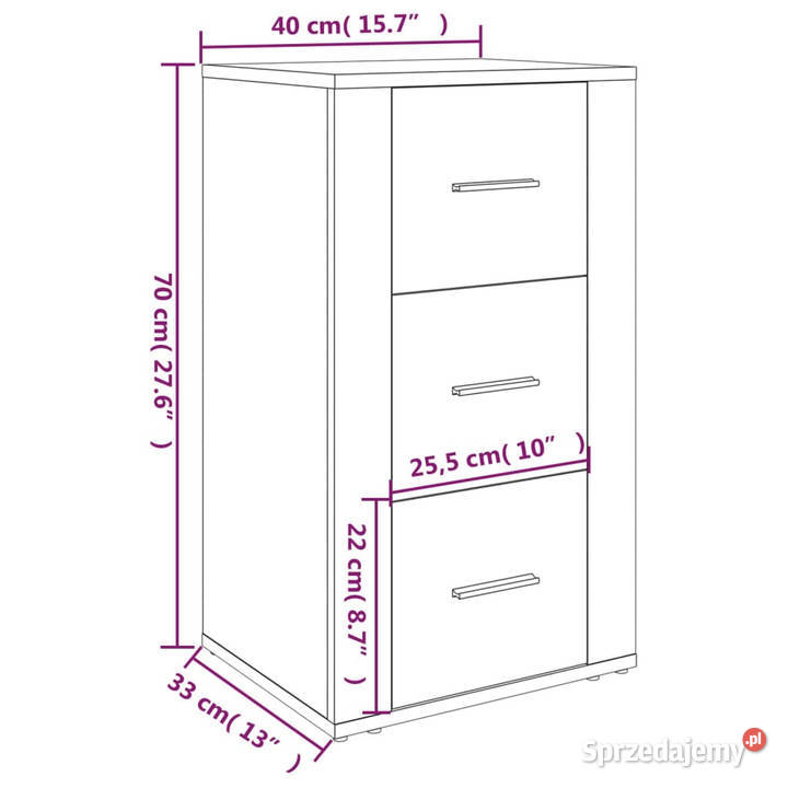Szafka przydymiony dąb 40x33x70 materiał Pozostałe sprzedam