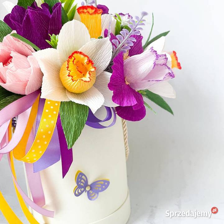 Flower box z bukietem wiosennym lubuskie Zielona Góra sprzedam