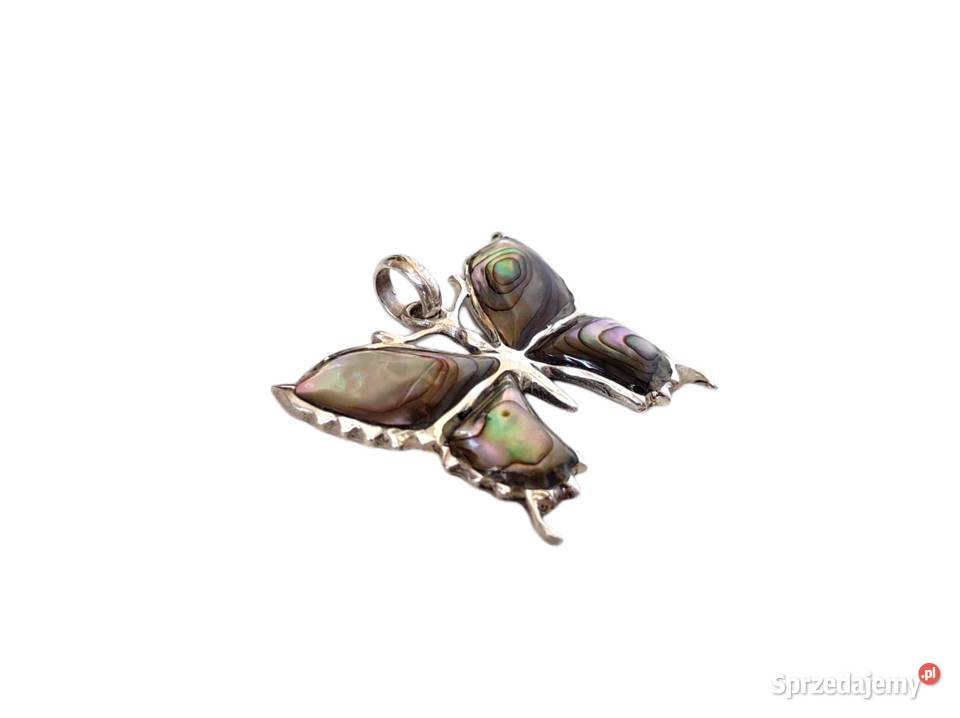 7544 Motyl z Muszlą Abalone w Srebrze Kędzierzyn-Koźle