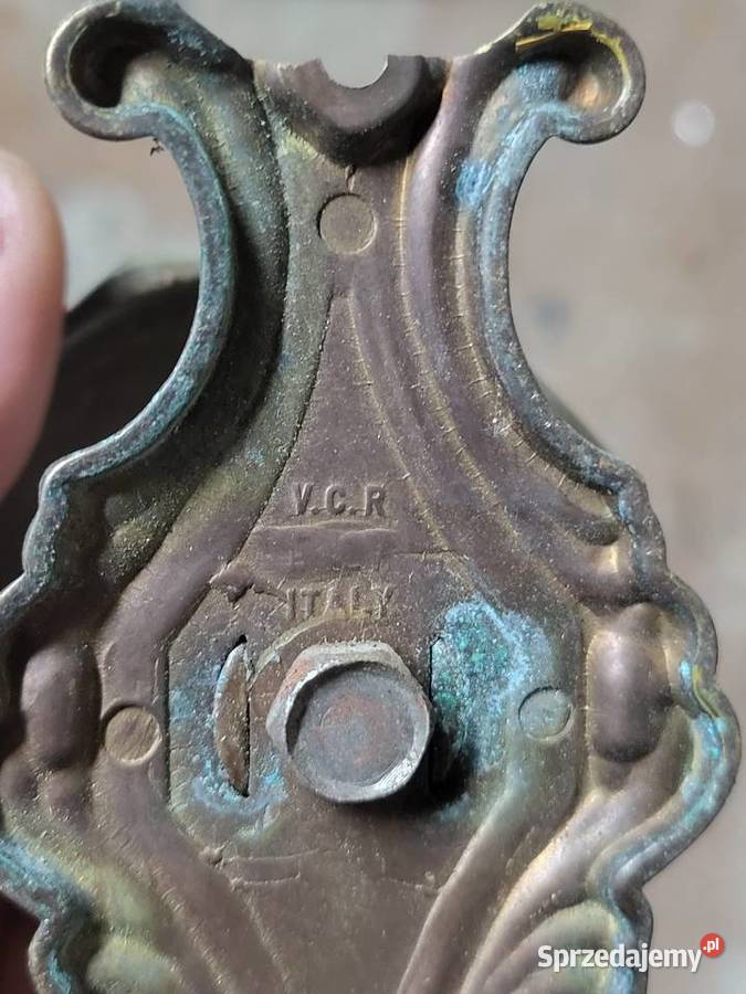 Wieszak mosiężny z lat 70tych vintage retro