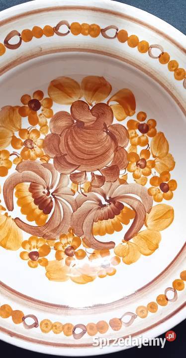 Talerz głęboki zawieszany fajans Włocławek Porcelana i szkło Koźminek