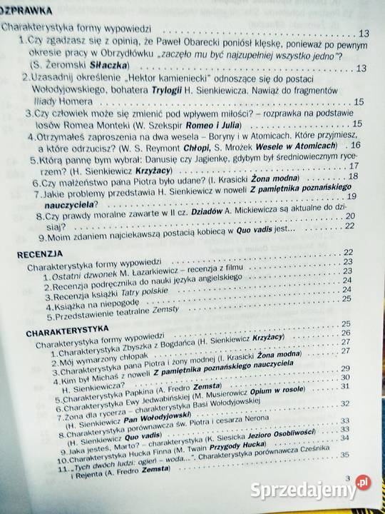 Wzory wypracowań
