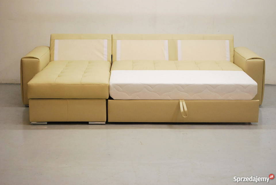 beżowy SKÓRA NATURALNA NAROŻNIK Z FSPANIA 10006 Poznań