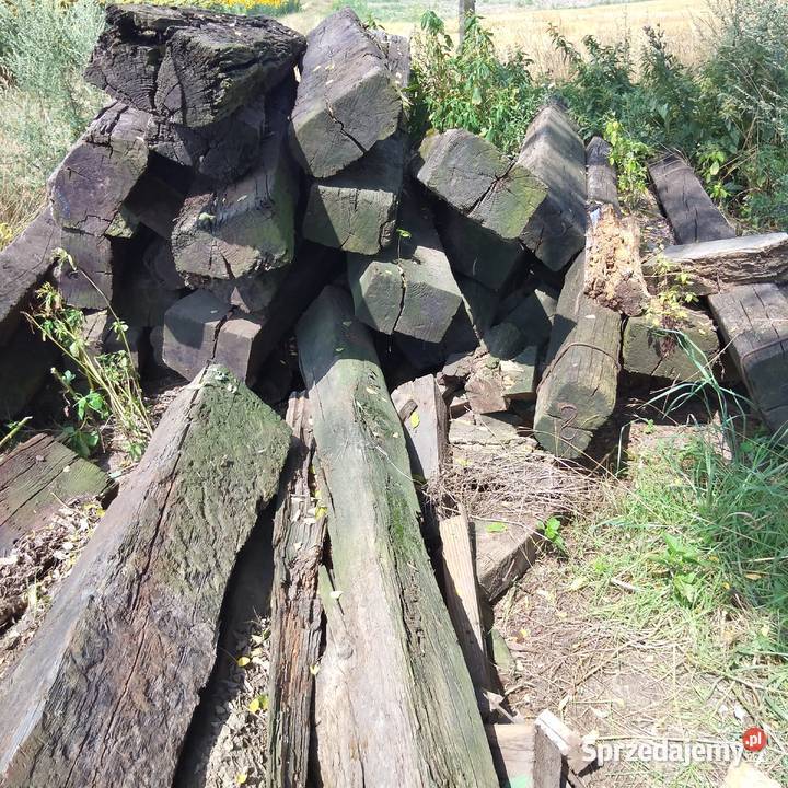 Drewniane podkłady kolejowe Dom i Ogród wielkopolskie Sarbinowo sprzedam