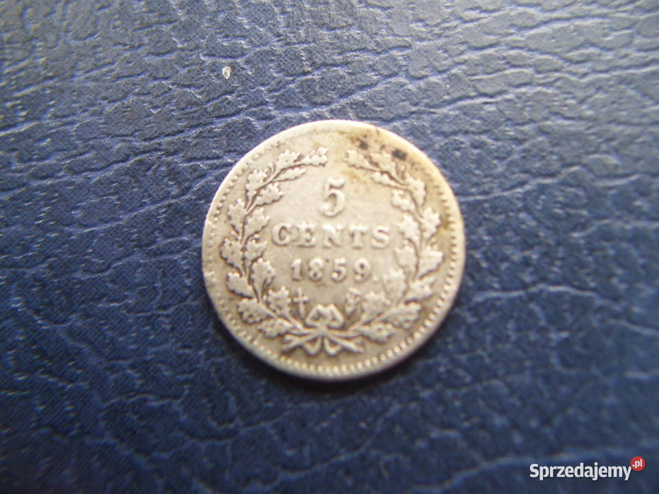 Stare monety 5 cents 1859 Holandia srebro