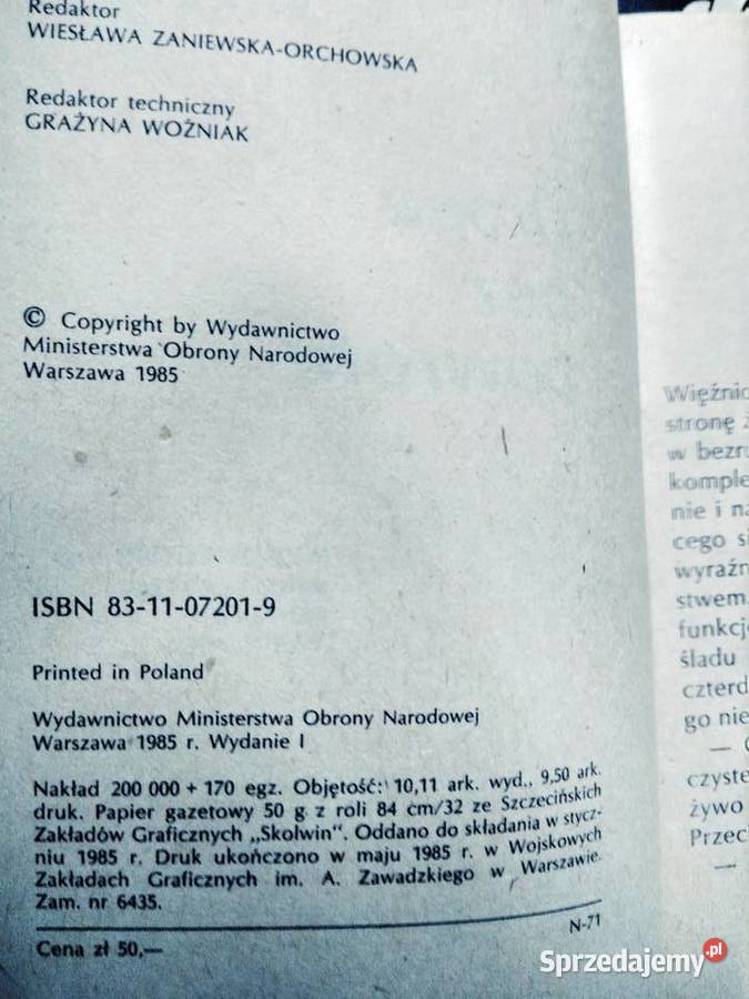 Droga bez powrotu Wojt pierwsze wydanie książki
