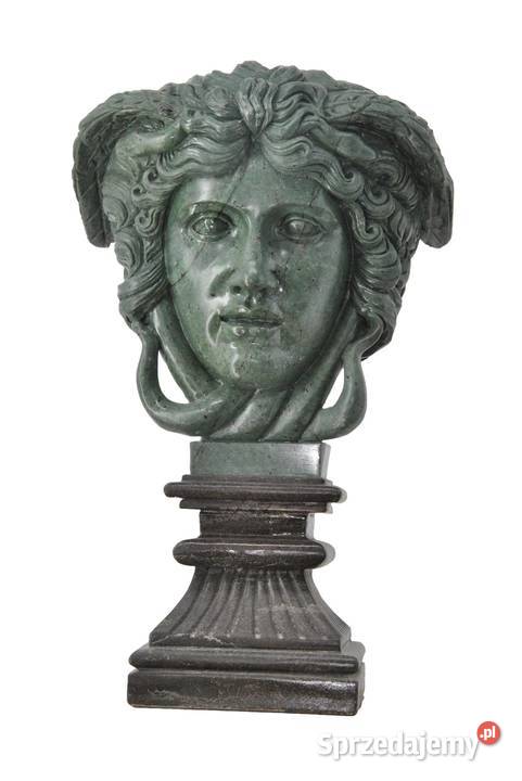 Popiersie Meduzy z Węzami Głowa z Marmuru Patyna Kraków