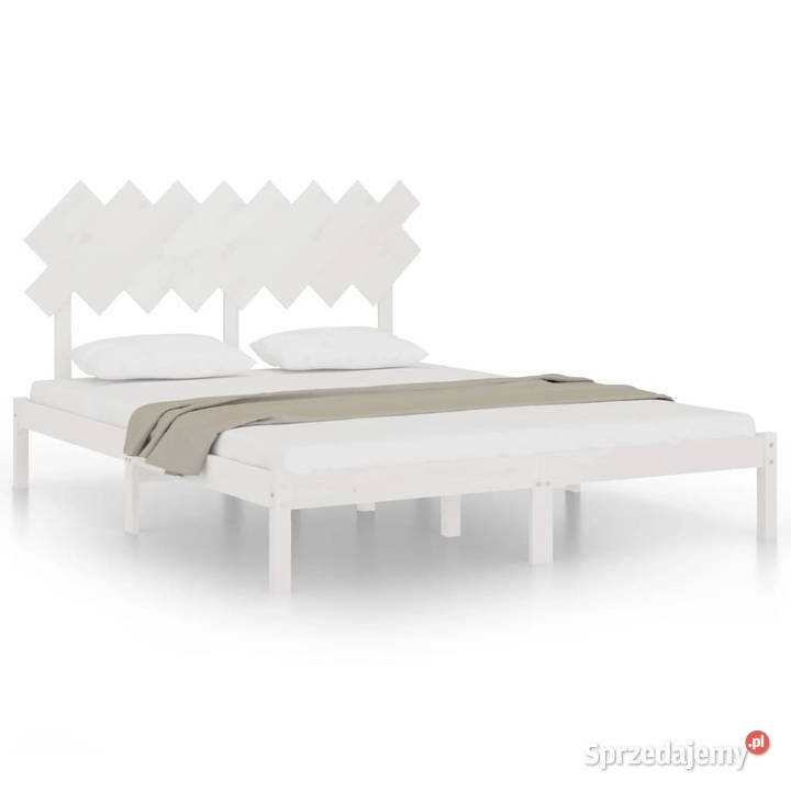 Rama łóżka biała lite drewno 160x200 WM3104879 mazowieckie Warszawa