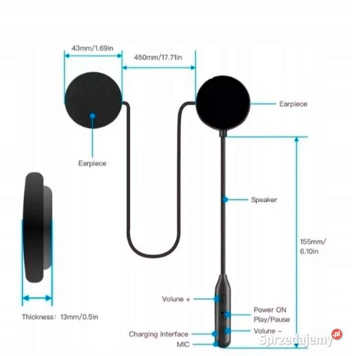 Zestaw słuchawkowy Bluetooth do kasku Ostrowiec Świętokrzyski