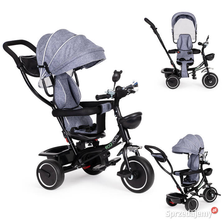 Rowerek trójkołowy z obracanym siedzeniem daszek Smogorzów