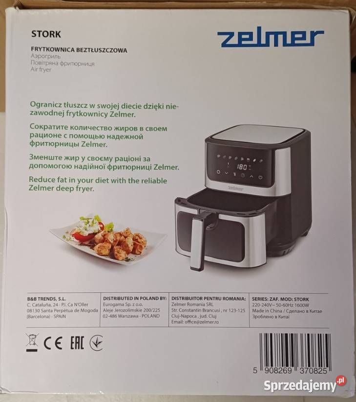 ZELMER Stork frytkownica beztłuszczowa 1600 W Ełk