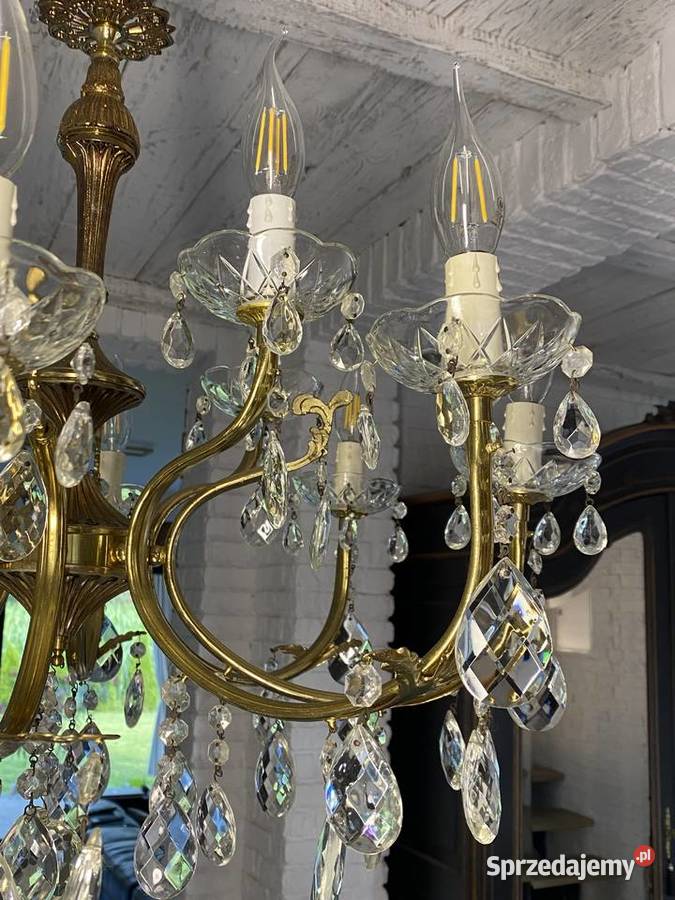 Francuski kryształowy Żyrandol na 12 świeczek 45 Poznań sprzedam