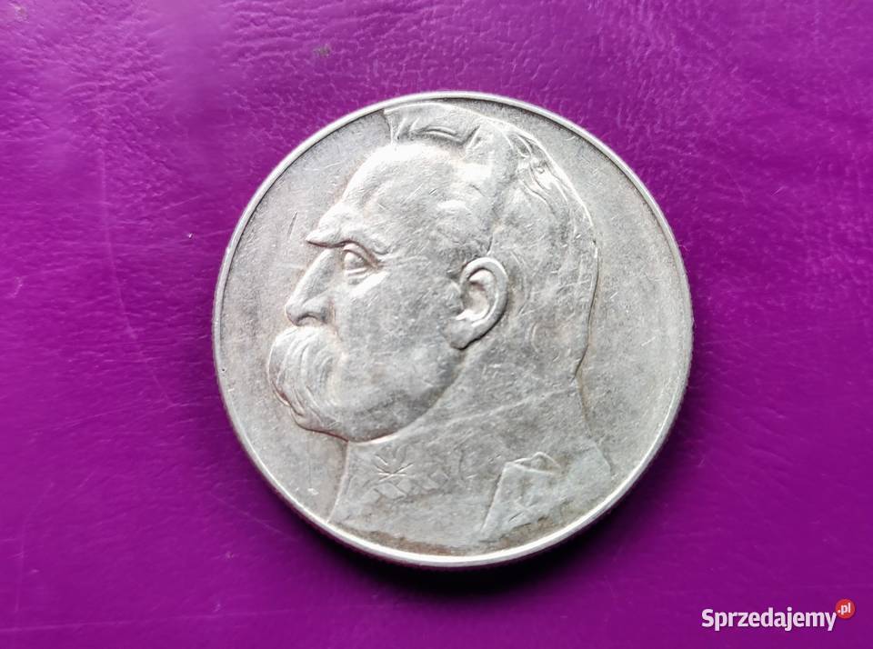 Moneta II RP 10 1936 PIŁSUDSKI Srebro Oryginał Pruszków