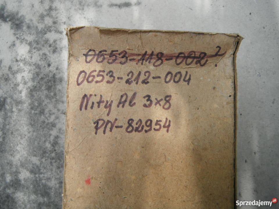 Nit nity aluminiowe zaklepywane pełne łbem mazowieckie Chlewiska