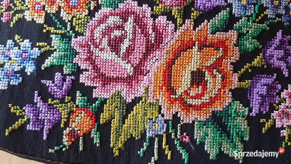 Stara haftowana torebka do ręki Dla kobiet Myszków