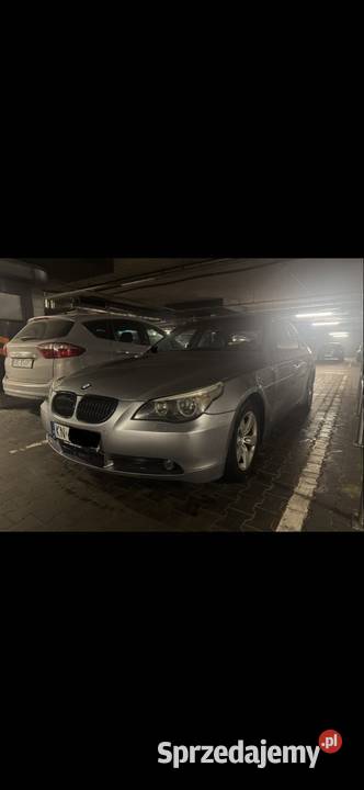 BMW Seria 5 520i srebrna LPG STAG 10 lat srebrny Nowy Sącz