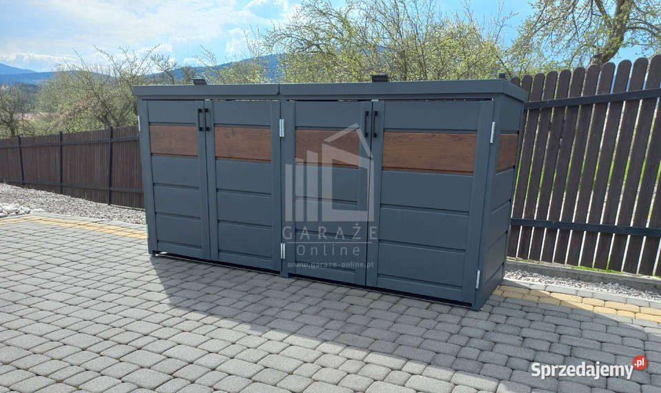 wiata śmietnikowa obudowa kubłów 275x80x120 Dąbrowa Górnicza