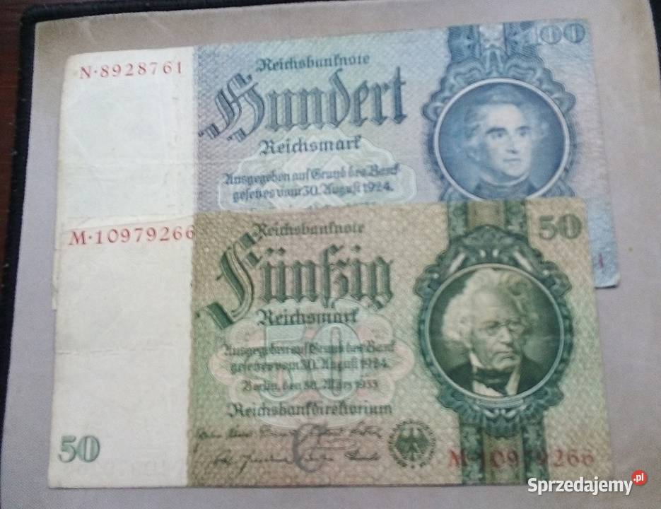 NIEMCY50 I 100 REICHSMARKCZYTAJ OPIS CAŁE sprzedam