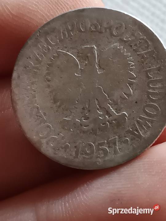 Sprzedam monete 50 groszy 1957 zniszczona lubelskie Chełm
