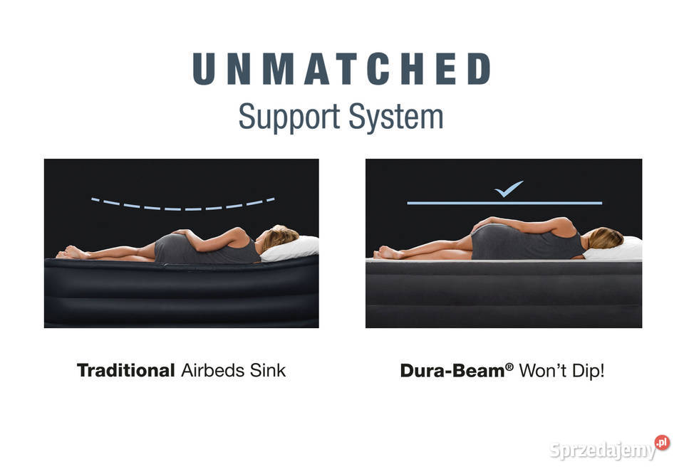 Materac Dmuchany Jednoosobowy Łóżko do Spania z 191cm Materace wielkopolskie Poznań