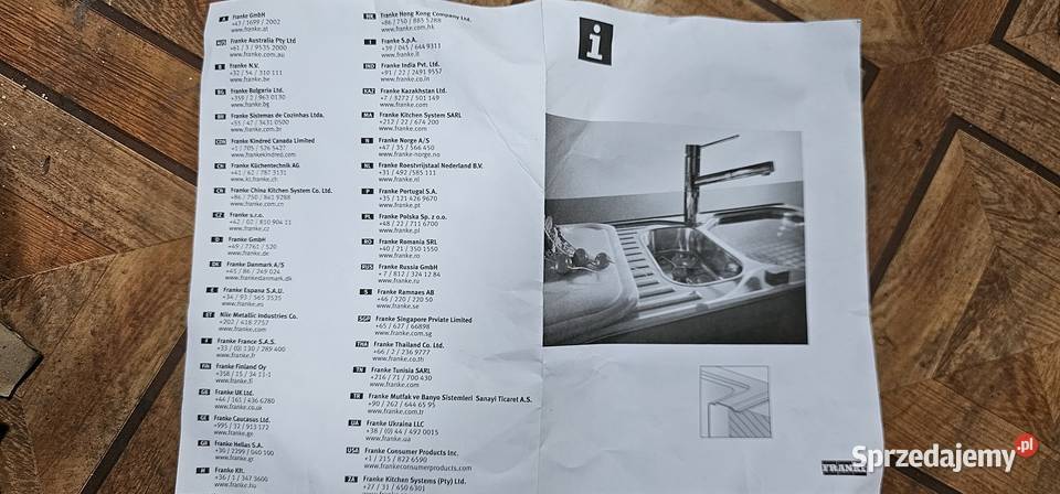 Nieużywany zlewozmywak dwukomorowy marki Franke sprzedam