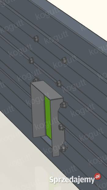 Szyber Do burty trapezowej Przykręcana zasuwa z