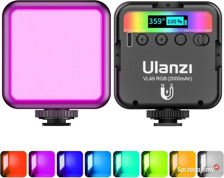 Lampa LED Ulanzi VL49 RGB do telefonu aparatu Akcesoria dolnośląskie Wrocław