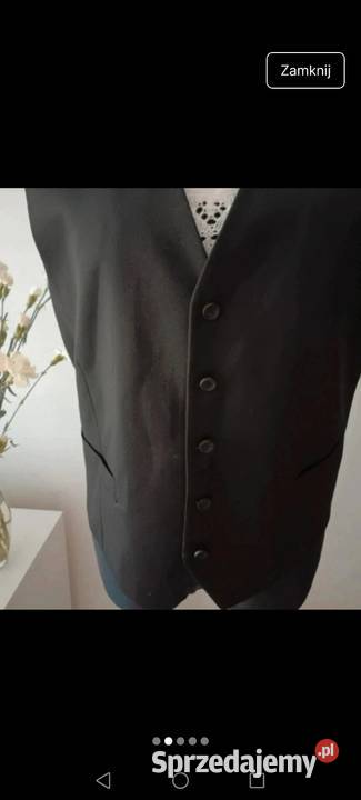 Elegancka kamizelka wełniana wool czarna o kroju czarny