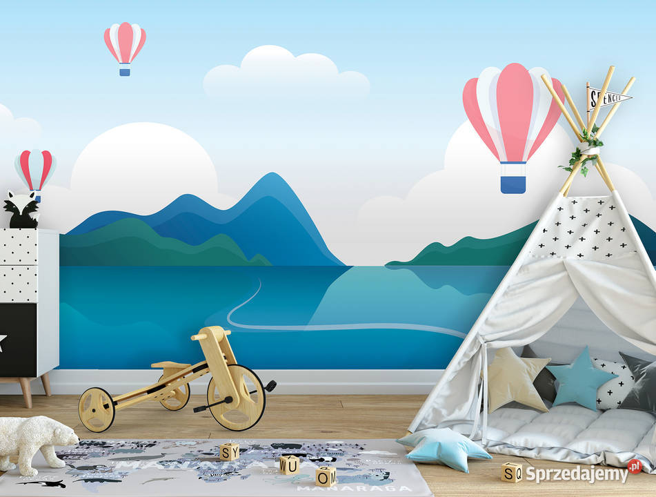 Tapety dzieci rakieta góry balony Ściany i elewacje