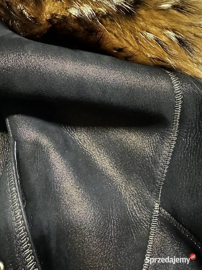 Kożuch naturalny skóra jenot L firmowy Białystok sprzedam