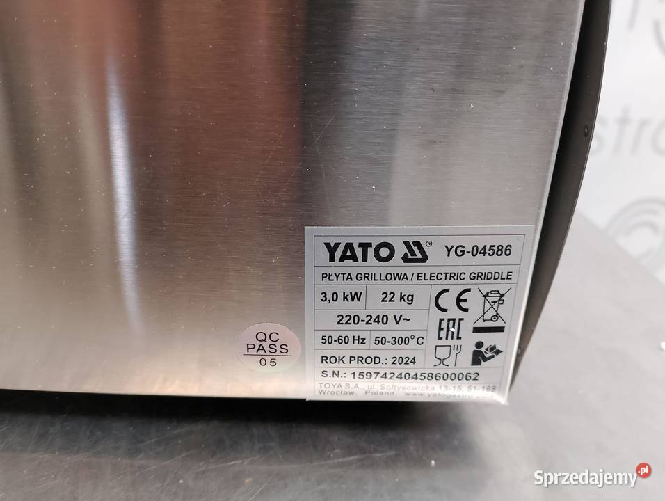 PŁYTA GRILLOWA 23 GŁADKA 55 YG04586 Wrocław