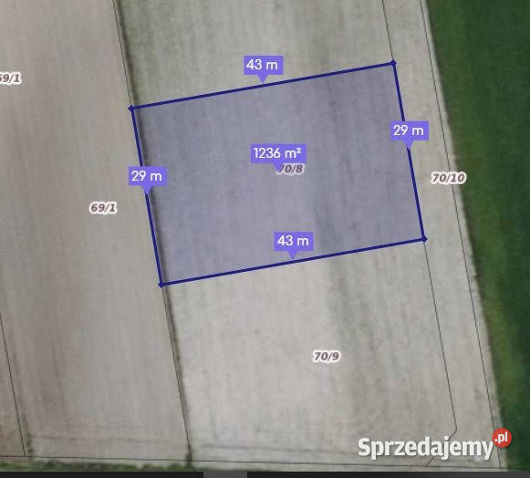 Grunt Opiesin 1238m2